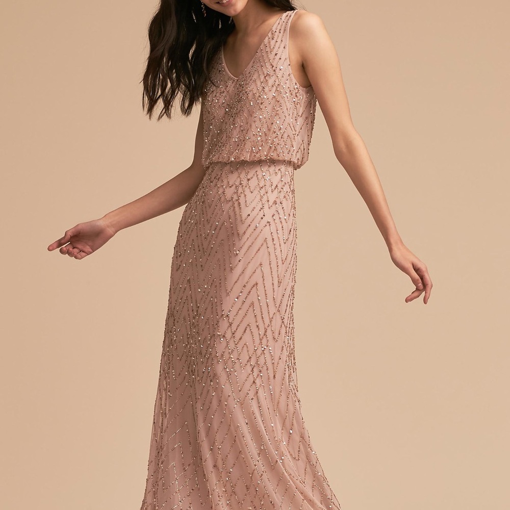 Blaise Dress from BHLDN sandstone/blush